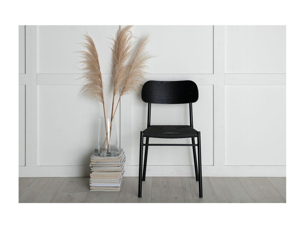 Bohometop black dining chair. 07801FKID