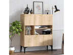 Buffet with 3 niches and 4 doors, oak finish, H125 cm - Bohometop 38400ZEZR