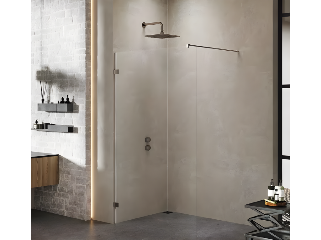 Bohometop 19252PHCS 120cm Walk-in Shower Enclosure in Brushed Stainless Steel