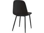 Set of 4 dining chairs - Velvet / Metal - Black - Giverny 24832TBWW