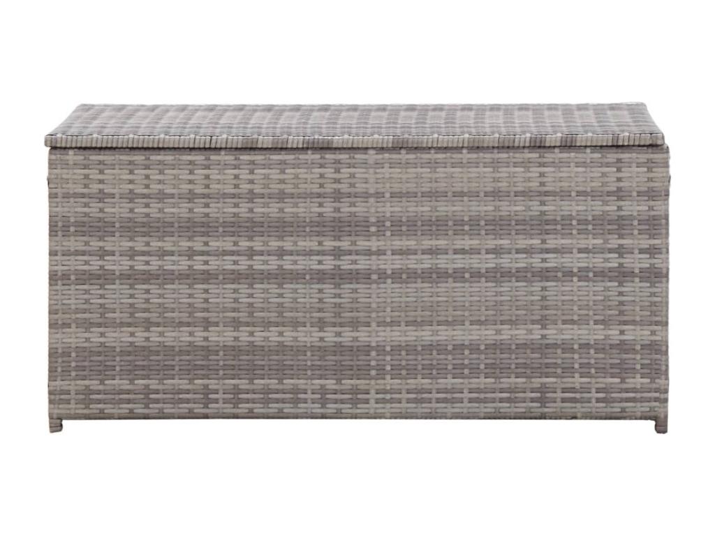 Wicker resin garden storage box 100x50x50 cm grey