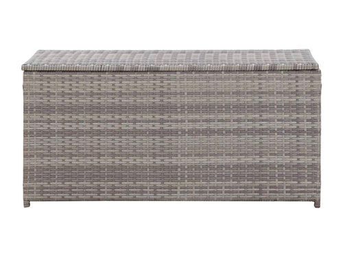 Wicker resin garden storage box 100x50x50 cm grey