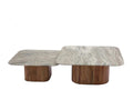 Set of 2 Bohometop marble coffee tables 69808NVMW