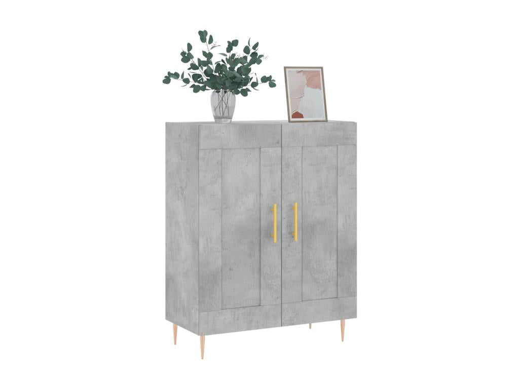 Concrete grey sideboard 69.5x34x90 cm engineered wood 99558UARN