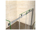 Sliding shower enclosure 160x80x195cm, 160cm shower door, 195cm side panel, 8mm anti-limescale glass, 38883WHVH