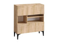 Buffet with 3 niches and 4 doors, oak finish, H125 cm - Bohometop 38400ZEZR