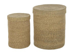 Set of 2 Marine Herb Storage Baskets 46cm Natural 89212KKCZ