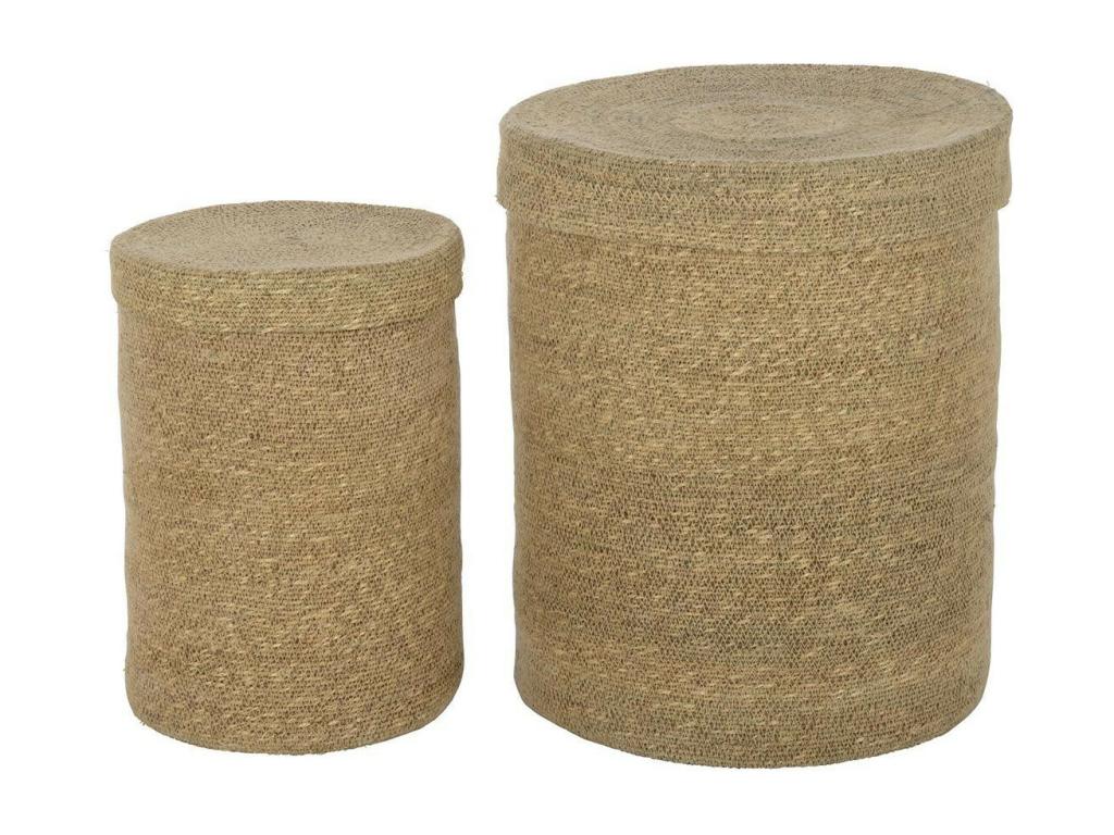 Set of 2 Marine Herb Storage Baskets 46cm Natural 89212KKCZ