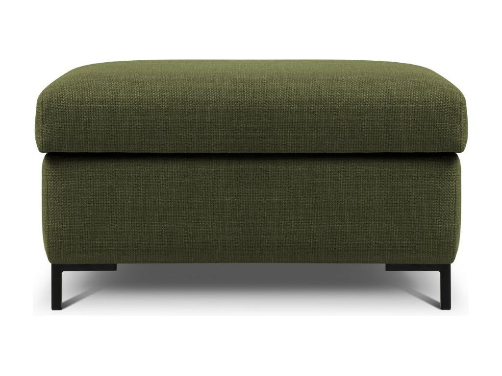 Bohometop - Ottoman with storage in green structured fabric - 87x72x46cm 67944LPEU