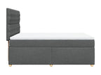 Bohometop bed base with mattress, dark grey, 140x200cm, fabric, 11762JDHO