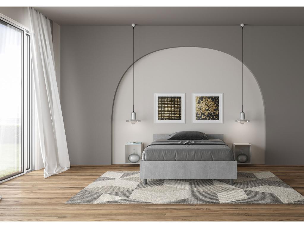 Bohometop 76673DCMX Single Bed with Storage, 120x190cm, Concrete Grey