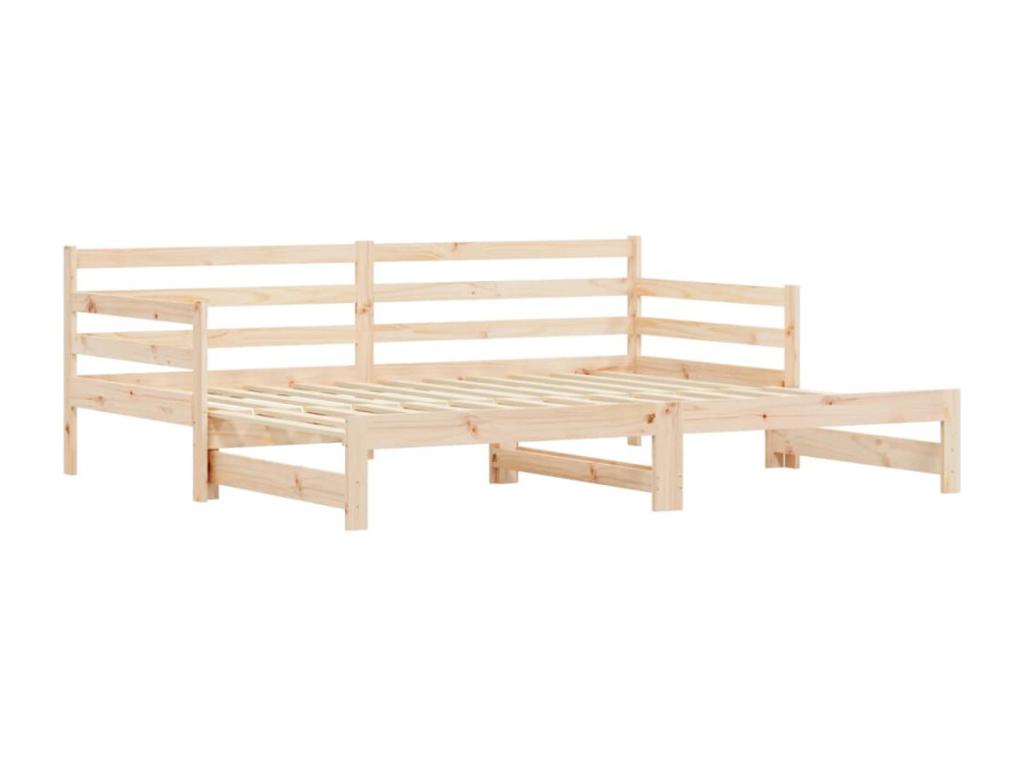 Daybed with pull-out bed 80x200 solid pine wood 31856IQDX