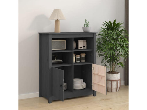 Grey Buffet 83x41.5x100 cm Solid Pine Wood 64600STSJ