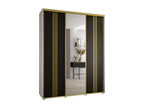 Bohometop 7 Sliding Door Wardrobe 235.2/190/60 3 Doors White/Black/Gold 28799UAEW