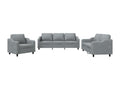 3-Piece Sofa Set with Cushions, Light Grey Fabric 99650URAI