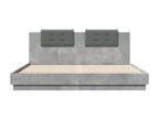 Bed frame without mattress, concrete grey, 160x200 cm, 54753FQGE