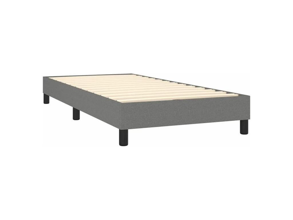 Bohometop bed base and mattress, dark grey, 90x190 cm, fabric, 46980QPPV