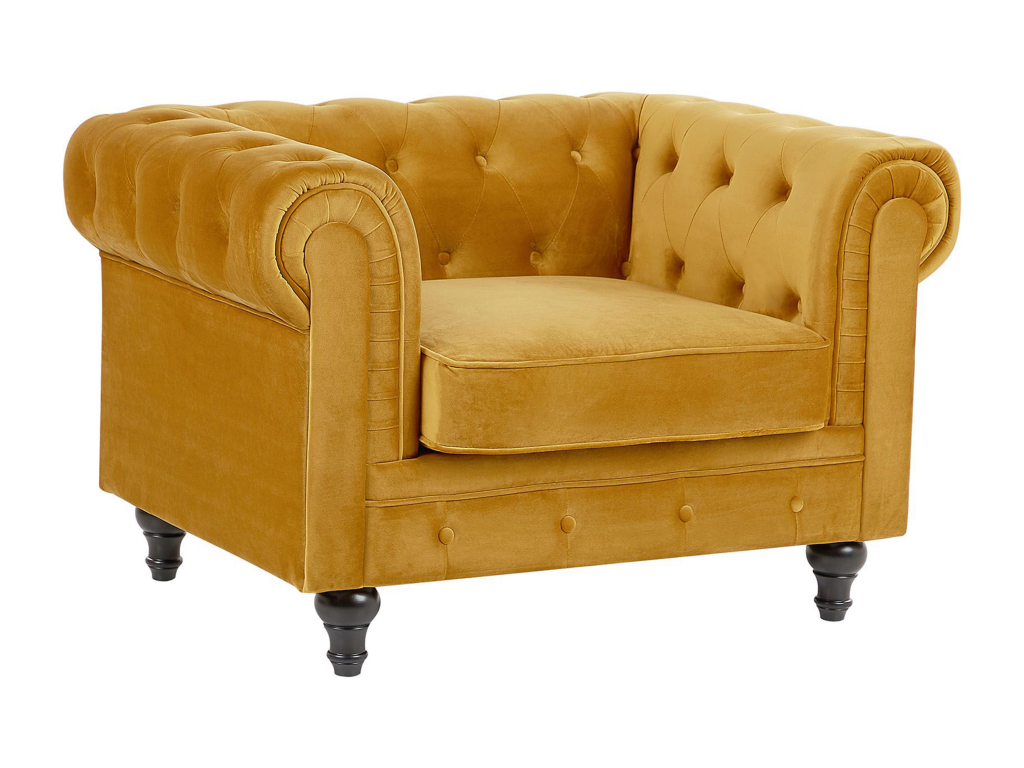 Bohometop Armchair Mustard Velvet 45354HDER