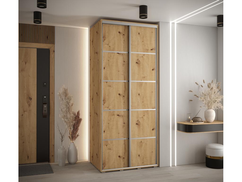 Bohometop 4-Door Sliding Wardrobe 235.2/100/60 2 Doors Bohometop/Silver 38815IDWB