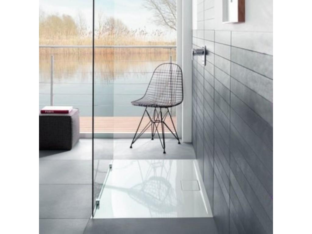 Bohometop 120x75cm Anti-slip Acrylic Rectangular White Shower Tray 28637RAKM