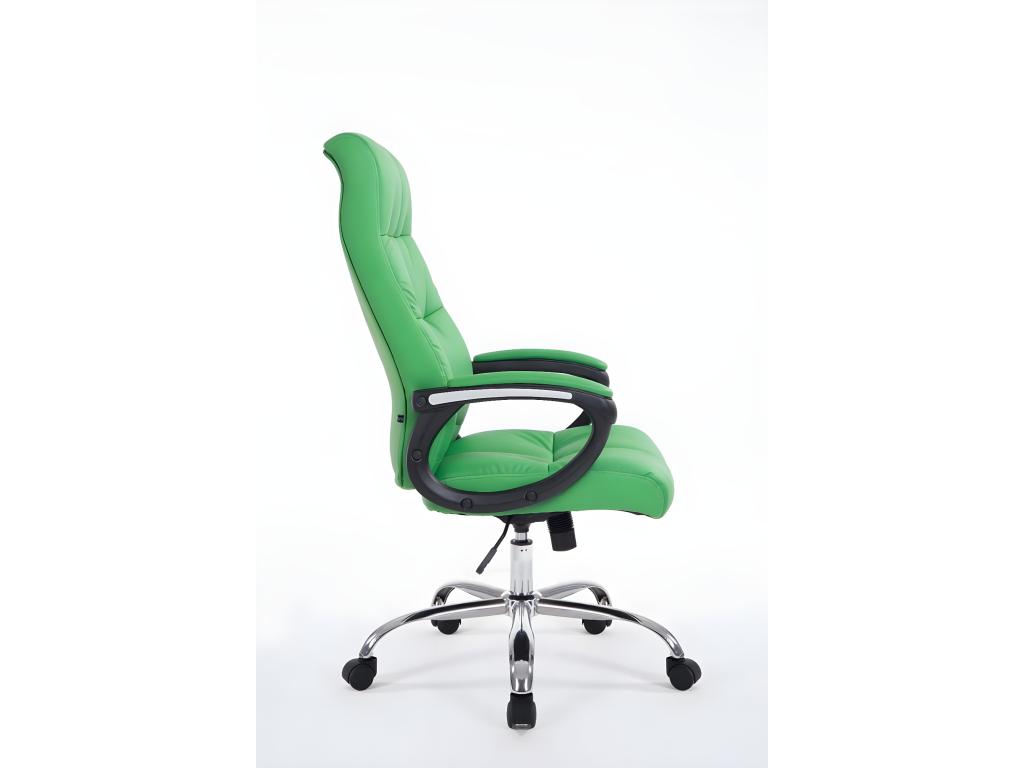Office chair - Faux leather / Chrome metal - Green - Bohometop 25599TQJW