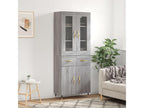 Bohometop tall sideboard, grey, 69.5x34x180 cm, engineered wood, 30427MERN