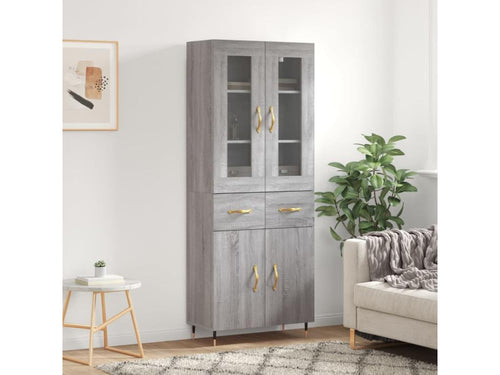 Bohometop tall sideboard, grey, 69.5x34x180 cm, engineered wood, 30427MERN