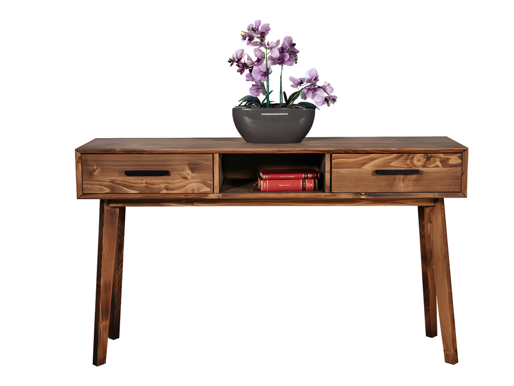 Bohometop console table with 2 drawers and 1 niche - Wood 10815ITMJ
