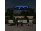 Bohometop 60538PVCE 300cm LED Cantilever Parasol with Steel Pole