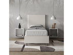 Bohometop 80x200cm Upholstered Bed in White Faux Leather (Slatted Base Not Included) 27363NYGS