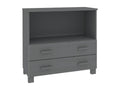 Homelumiere Dark Grey Buffet 85x35x80 cm Solid Pine Wood