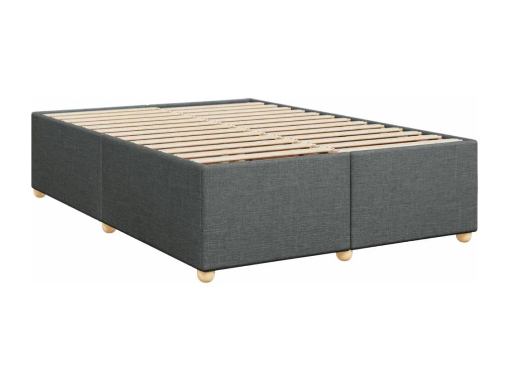 Bohometop bed base with mattress, dark grey, 140x200cm, fabric, 11762JDHO
