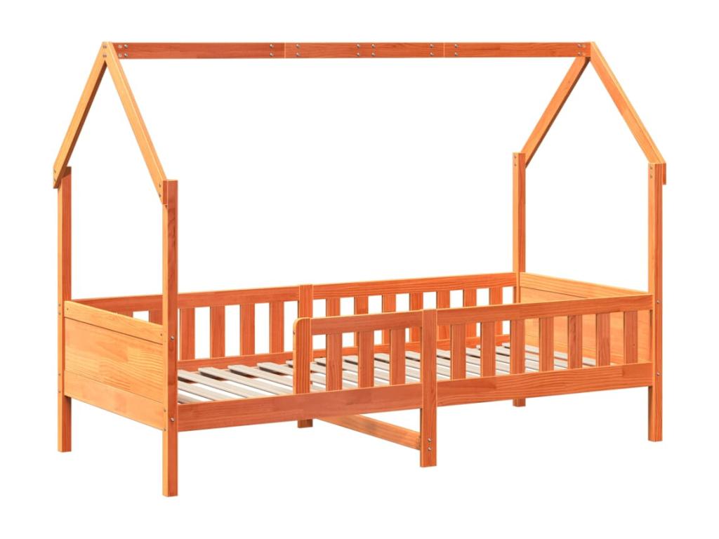 Children's bed frame and drawers 90x190 cm solid pine wood