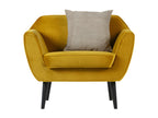 Bohometop - Soft velvet armchair in ochre yellow 05330XZRY