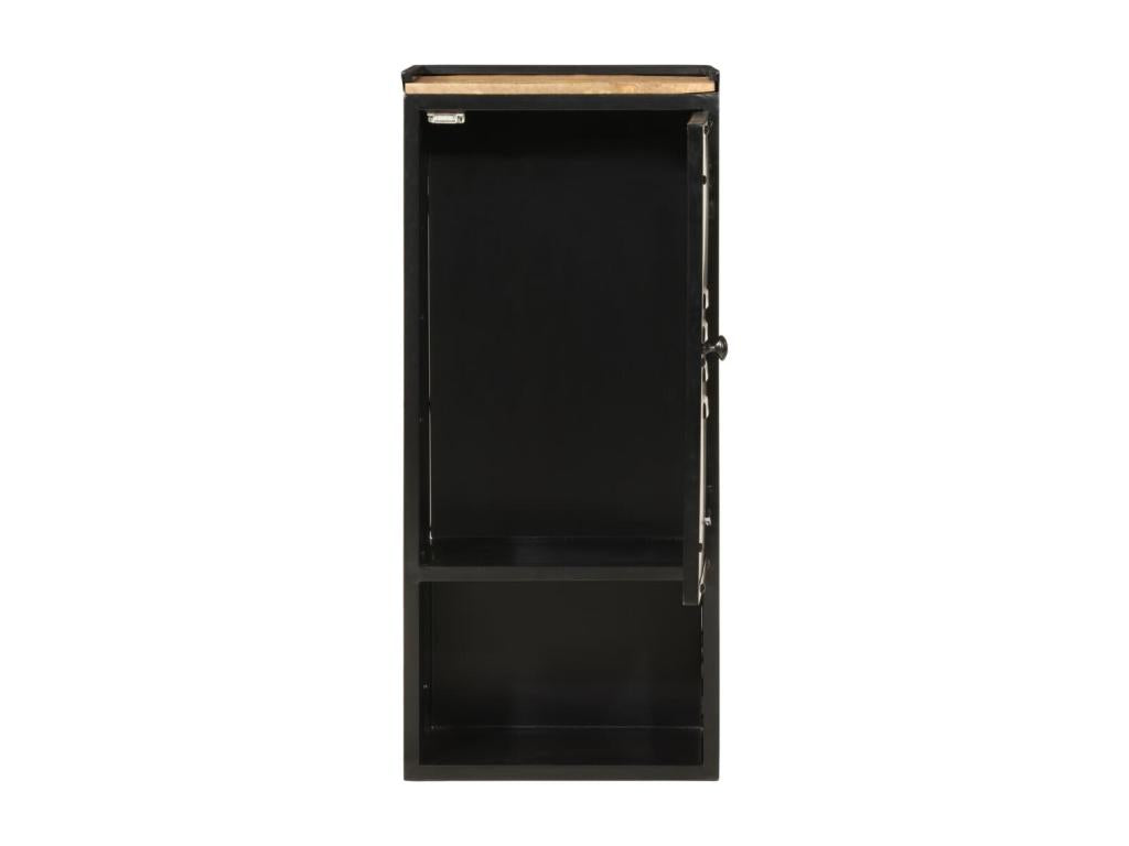 Bathroom cabinet 40x27x90 cm iron and mango wood