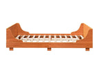 Bed frame without mattress brown wax 120x200cm solid pine wood 34164VKUF