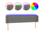 Dark Grey LED Headboard 163x16x78-88 Fabric 28207ENHQ