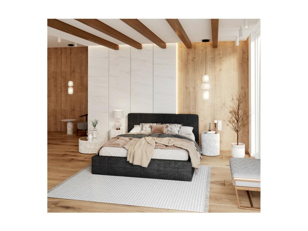 Bohometop 140x200 cm Storage Bed with Lift-Up Slatted Base, Black 51714TLXY