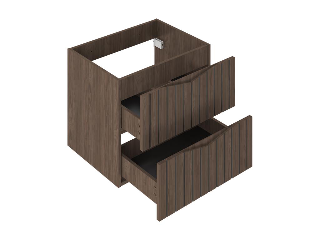 Bohometop 120cm Double Vanity Unit in Wood and Black 34246INAZ