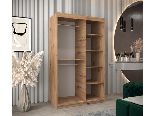 Bohometop Sliding Door Wardrobe 200/120/62 2 Doors Bohometop/White 87754GCTV