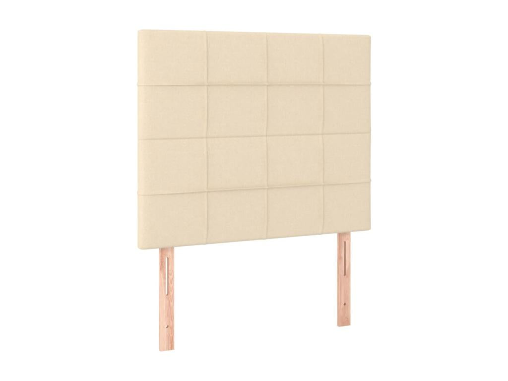 Upholstered bed base with mattress, Cream, 120x200 cm, Fabric 67332DTDC