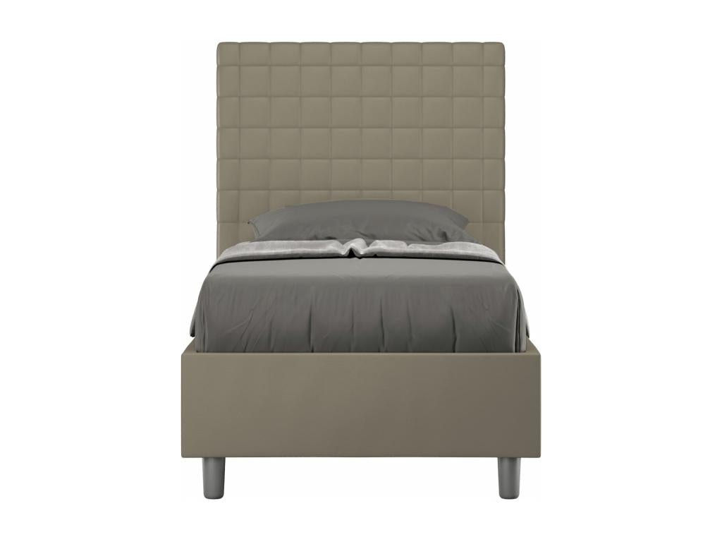 Bohometop 80x200 Upholstered Storage Bed in Cappuccino Faux Leather 34548NQBA