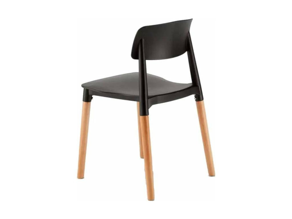 Bohometop 54083KYJZ Modern Minimalist Design Kitchen Chair with Wooden Legs