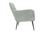 Light Grey Armchair 62x79x79 cm Velvet 81464CQNN