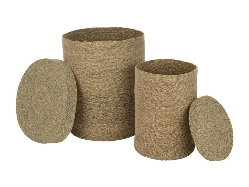 Set of 2 Marine Herb Storage Baskets 46cm Natural 89212KKCZ