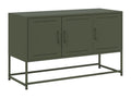 Olive green TV stand 100.5x39x60.5 cm steel 92249UVKI