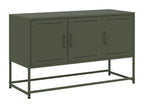 Olive green TV stand 100.5x39x60.5 cm steel 92249UVKI