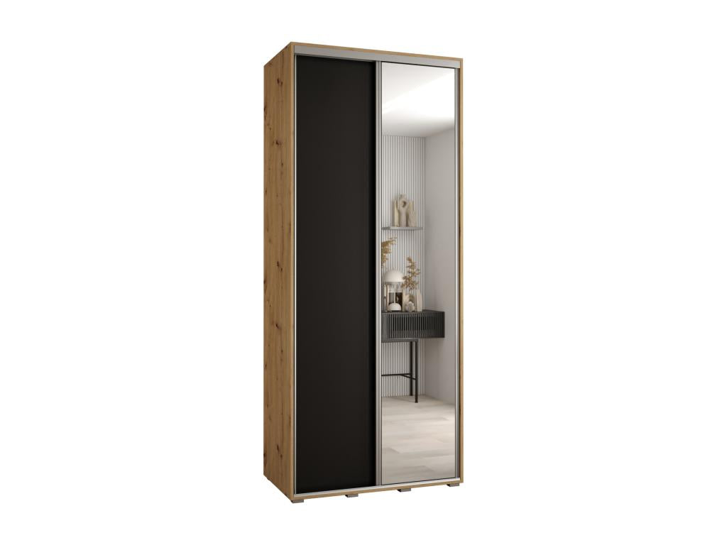 Bohometop 3-Door Sliding Wardrobe 235.2/120/60 2 Doors Bohometop/Black/Silver 62227TSJK