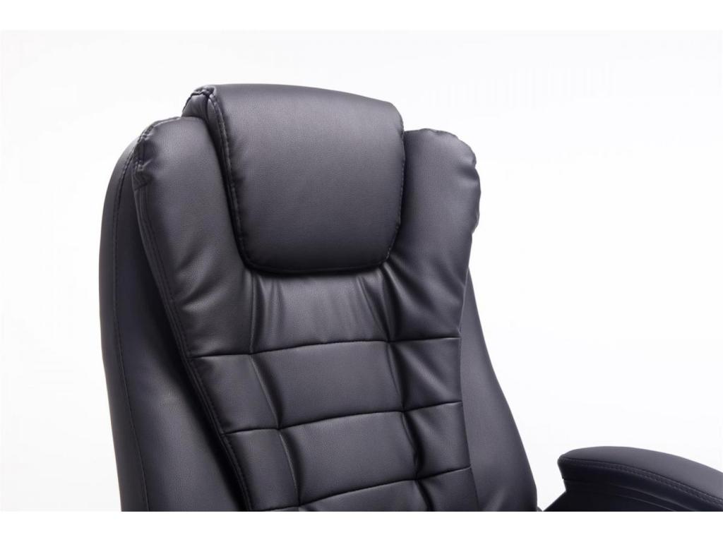 Office chair - Faux leather / Chrome metal - Black - Bohometop 54165ZDBS