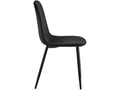 Set of 4 dining chairs - Velvet / Metal - Black - Giverny 24832TBWW